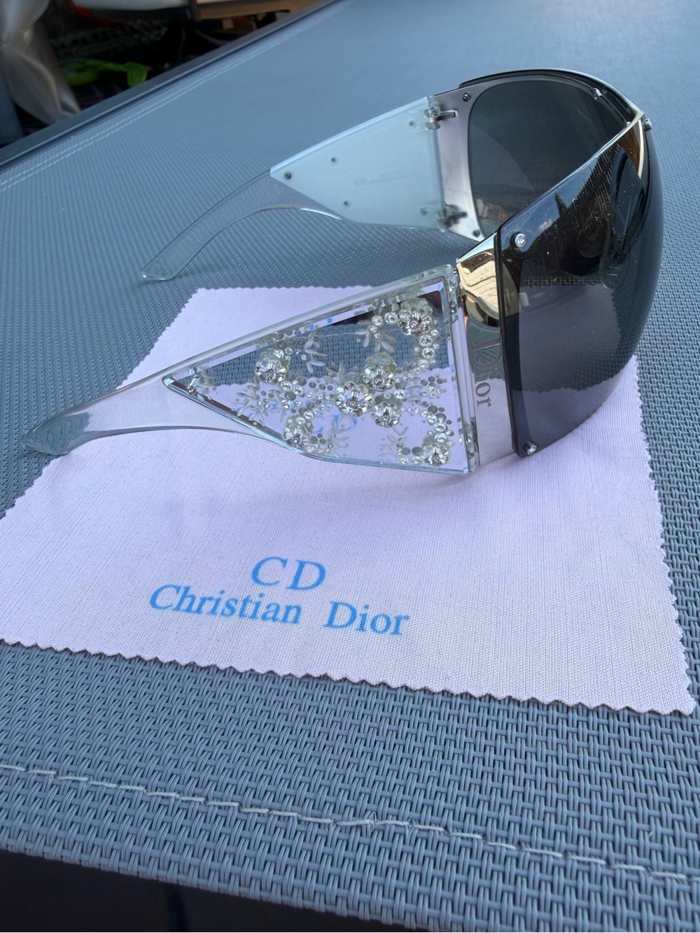 Christian Dior Grand Salon X crystal shield sunglasses